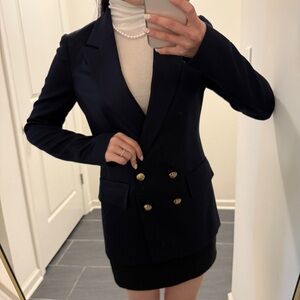Dark Navy Double Breasted Blazer
